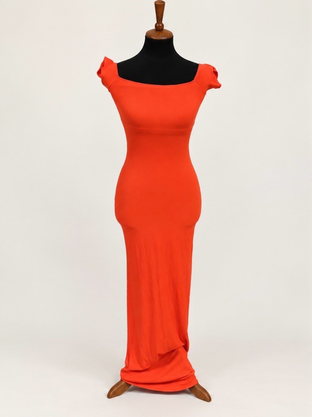 SKIMS Soft Lounge Off The Shoulder Dress Orange Maxi Dress